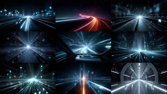 光速穿梭时空隧道科技未来无限可能高清在线视频素材下载