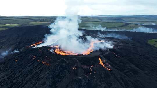 火山喷发的壮观景象