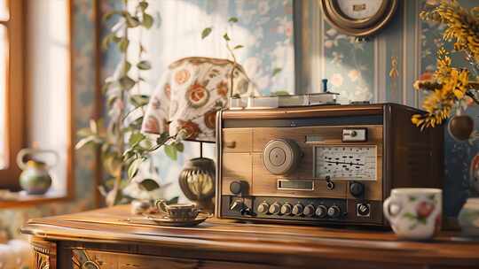 老式收音机与旧时光 昔日的岁月回忆 怀旧
