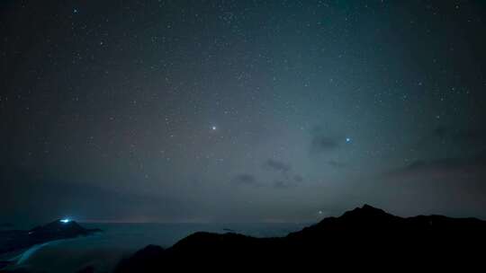 云海星空双子座流星雨星空4k60帧