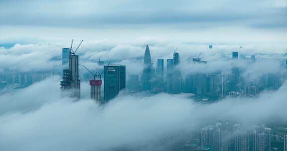 深圳湾超级总部 云海延时