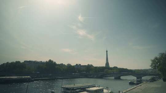 巴黎，城市建筑，埃菲尔铁塔，塞纳河