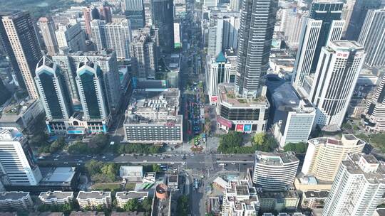 深圳赛格广场大厦航拍华强电子世界城市风光