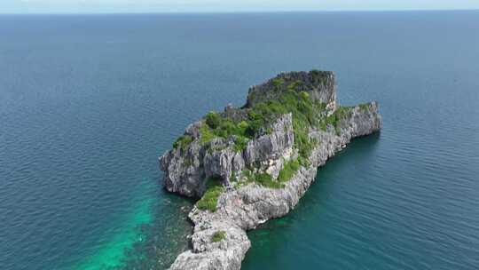 泰国安通国家海洋公园海岛浮潜自然风光航拍