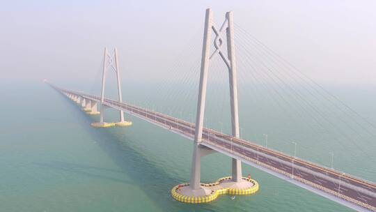 港珠澳大桥 青州航道桥视频素材模板下载