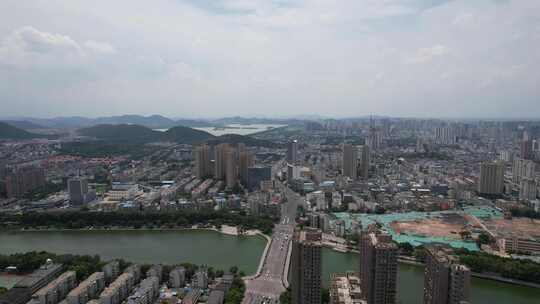 江苏徐州城市风光航拍高楼建筑风景