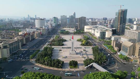 江西南昌城市风光地标建筑航拍