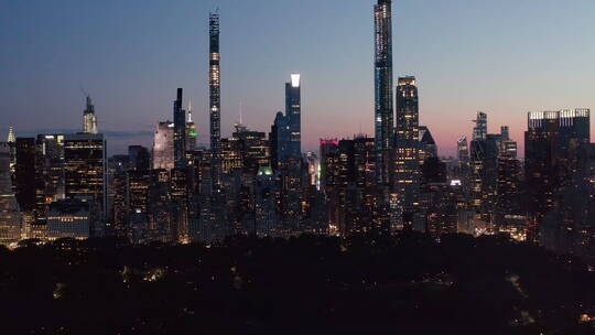 纽约市中央公园夜晚视频素材模板下载