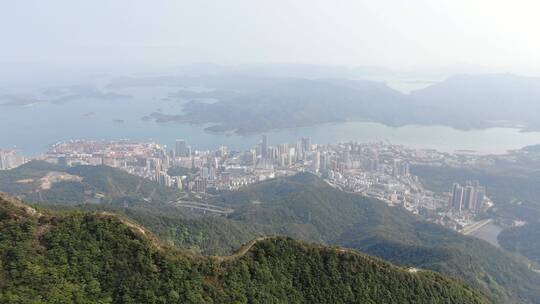 航拍深圳盐田区城市全景