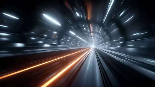 未来隧道极速穿梭科技感十足