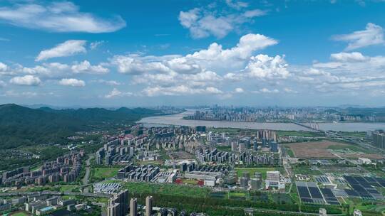 杭州之江全景延时视频素材模板下载