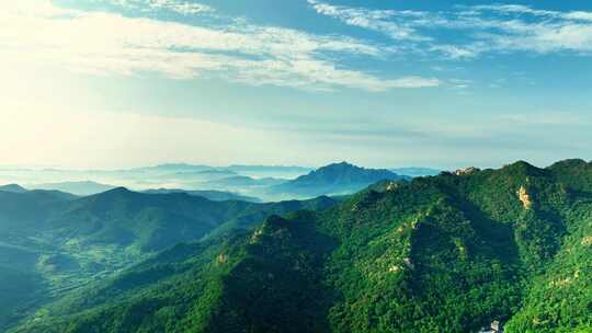 航拍辽宁千山绿色山林