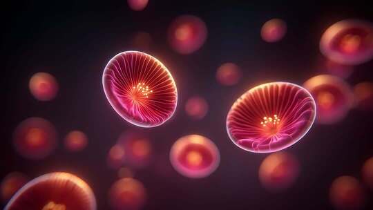 发光细胞显微镜下的生命律动