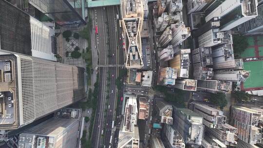 香港中环密集建筑航拍