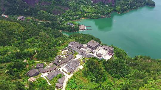 航拍铜钹山景区