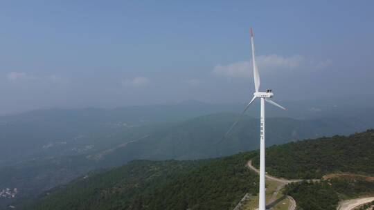 航拍福建江口风电风景4K实拍视频