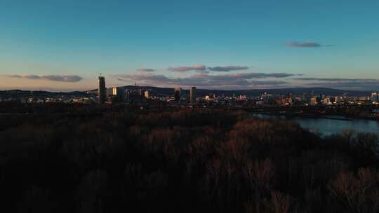 城市的日落风景