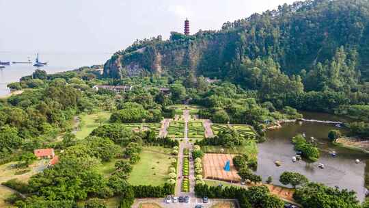 广州南沙蒲洲花园景观延时摄影航拍4k