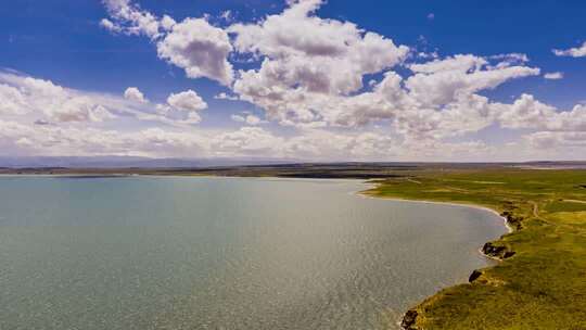 青海湖断崖风光延时