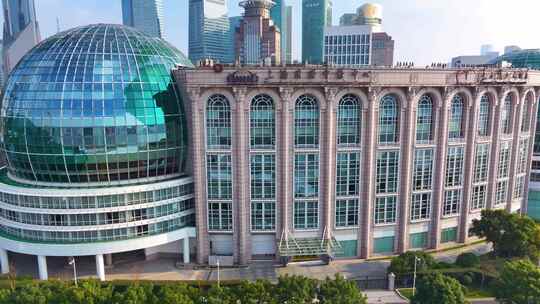 上海国际会议中心陆家嘴航拍浦东新区东方滨视频素材模板下载