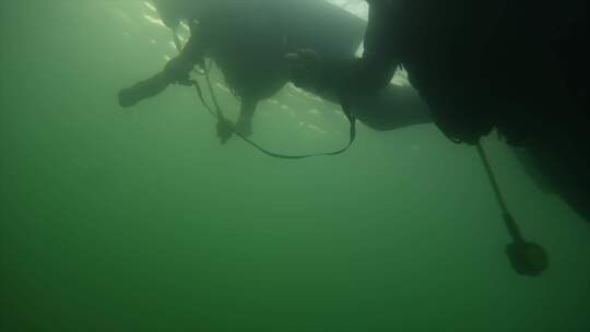 水域救援潜水搜救视频素材模板下载