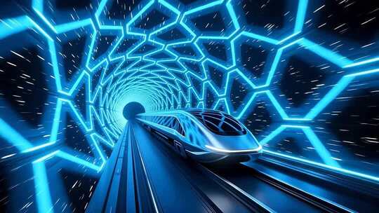 超级高铁隧道穿梭4K