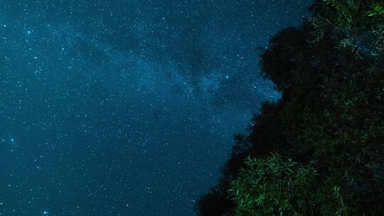 延时 星空 夜晚 天空  山