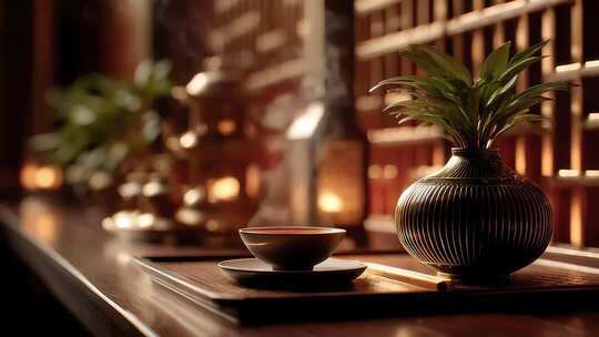 唐风茶韵古色生香的静谧意境