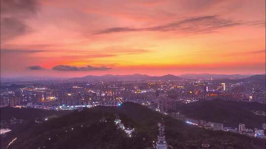 空中延时拍摄拱北夜景