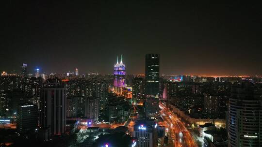 上海浦西普陀区环球港夜景