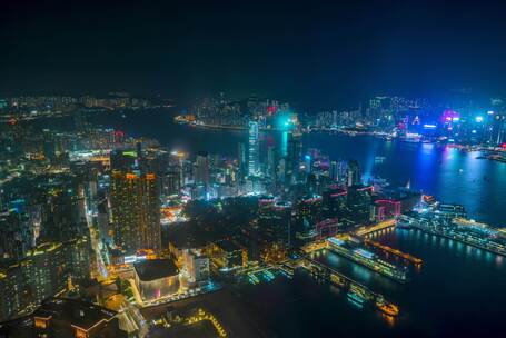 香港尖沙咀城市夜景海港城延时摄影8K