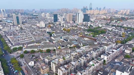 浙江绍兴越城区航拍城市风景风光素材视频素材模板下载