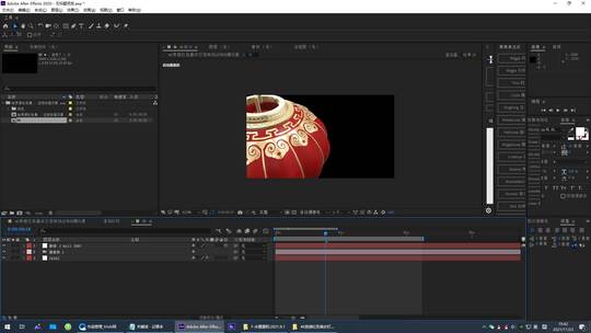 4K质感红色喜庆灯笼转场过场动画元素AE视频素材教程下载