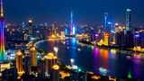 广州塔珠江新城夜景俯瞰高清在线视频素材下载