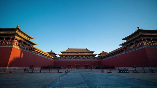 北京故宫午门日出延时摄影