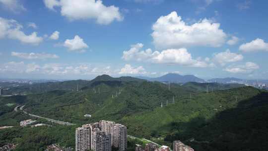 深圳银湖山郊野公园航拍视频素材模板下载