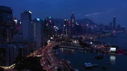 香港航拍夜景