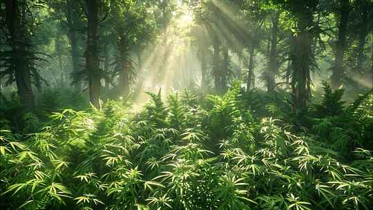 森林阳光大自然植物昆虫风景风光ai素材