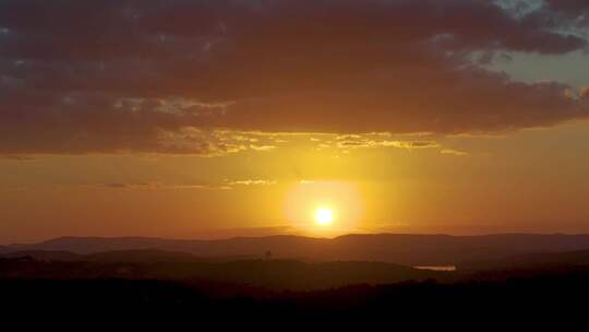 山川远山落日夕阳