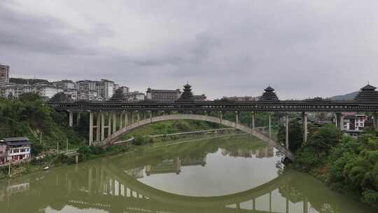 三江风雨桥航拍