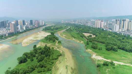 宝鸡城市航拍合集视频素材模板下载