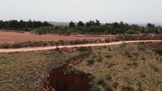 黄土高原航拍  千沟万壑  黄土高坡空镜