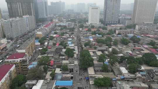 航拍河北邯郸回车巷历史文化街区