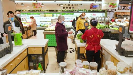 超市购物、超市各区域通用空镜头