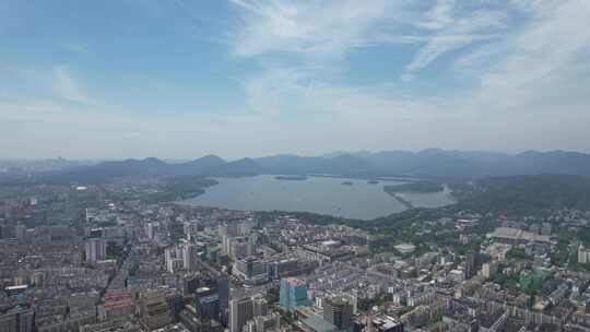 浙江杭州城市风光航拍