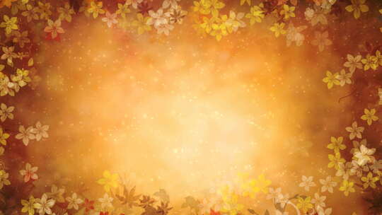 秋色粒子花瓣背景视频