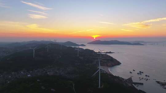 海上风电 新能源 风力发电 风车 环保视频素材模板下载