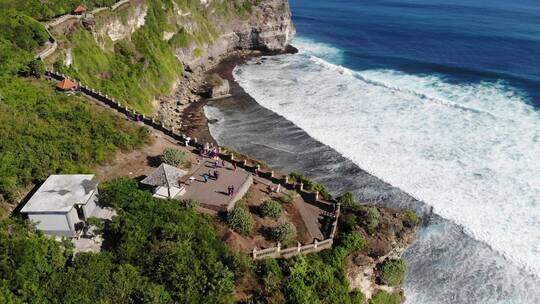 印尼巴厘岛情人崖全景视频素材模板下载