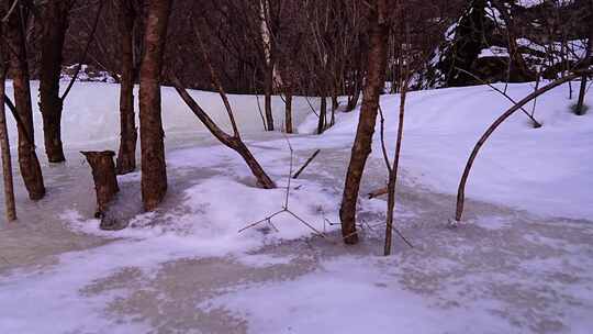 冰锥 冰瀑 冰雪 冬季 寒冷 结冰