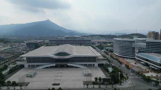 航拍福建莆田市会展中心